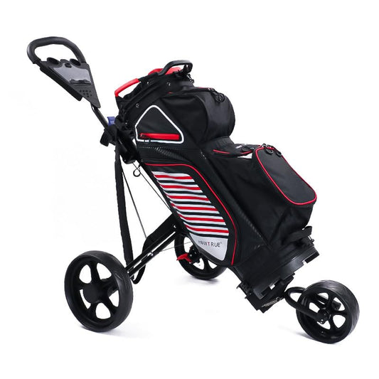 Push Cart with Folding Scorecard Foot Break and Cup Holder.