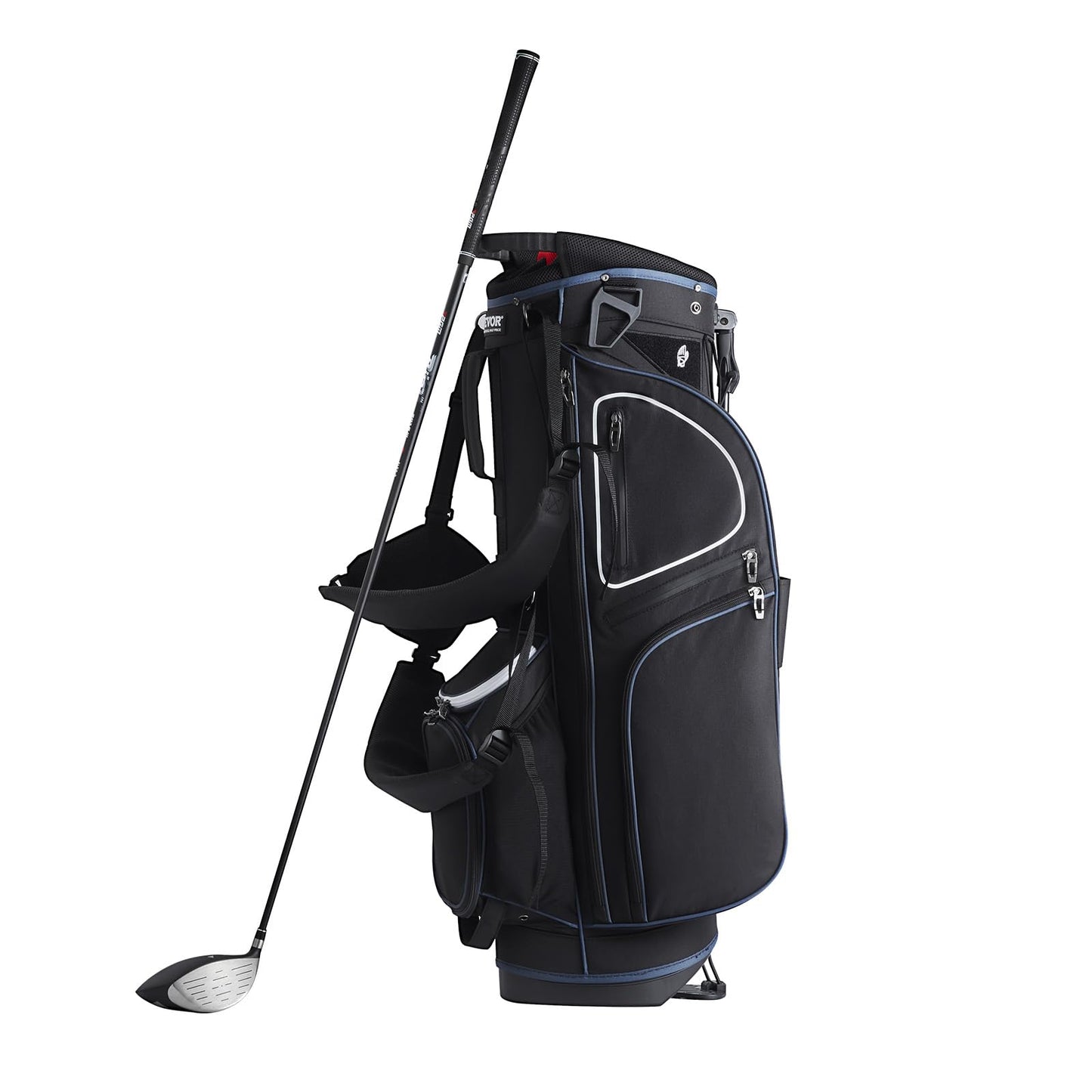 Golf Cart Bag with 14 Way Organizer Divider Top, 35” 11 Pockets Premium Cart Bag with Stand.