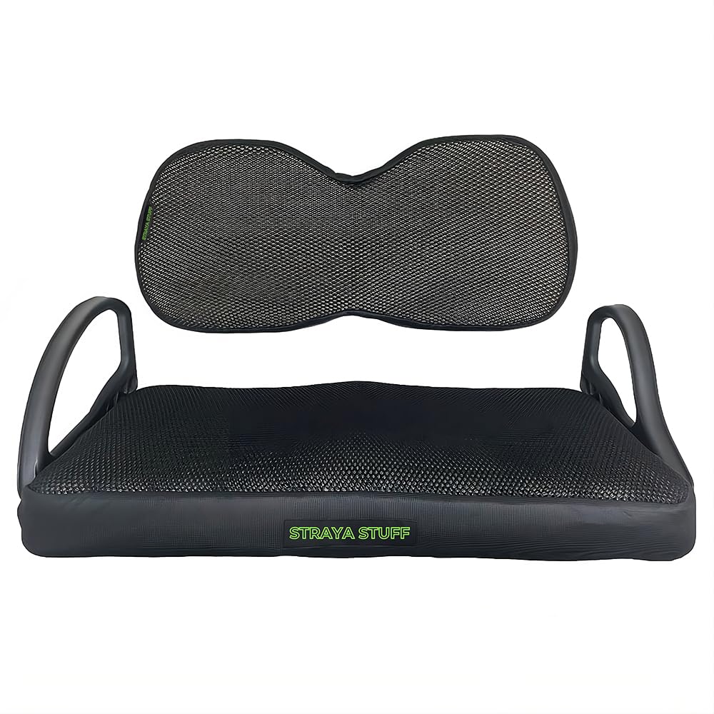 STRAYA Stuff Golf Cart/Buggy Seat Covers - 3D Mesh, Washable, Fits Club Car Precedent, EZGO, Yamaha