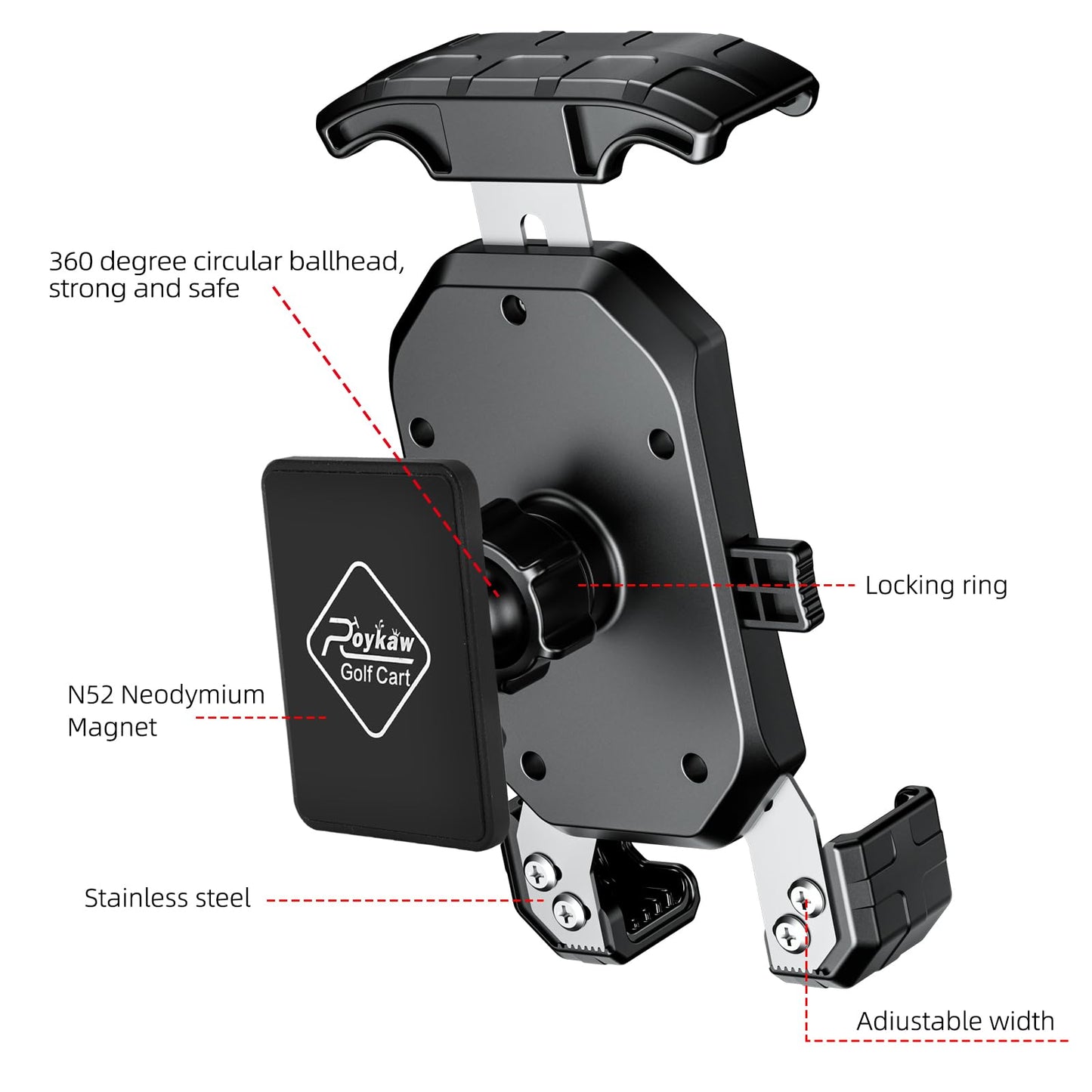 Golf Cart Magnetic Phone Holder.