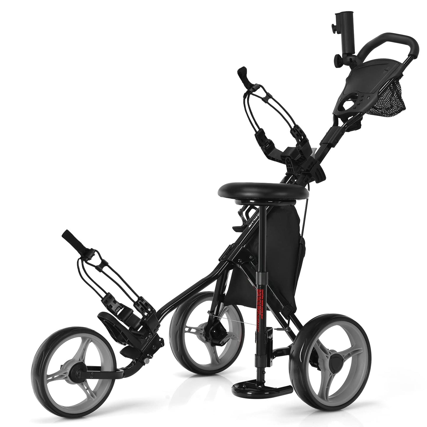 Golf Push Pull Cart, Lightweight 3 Wheels.
