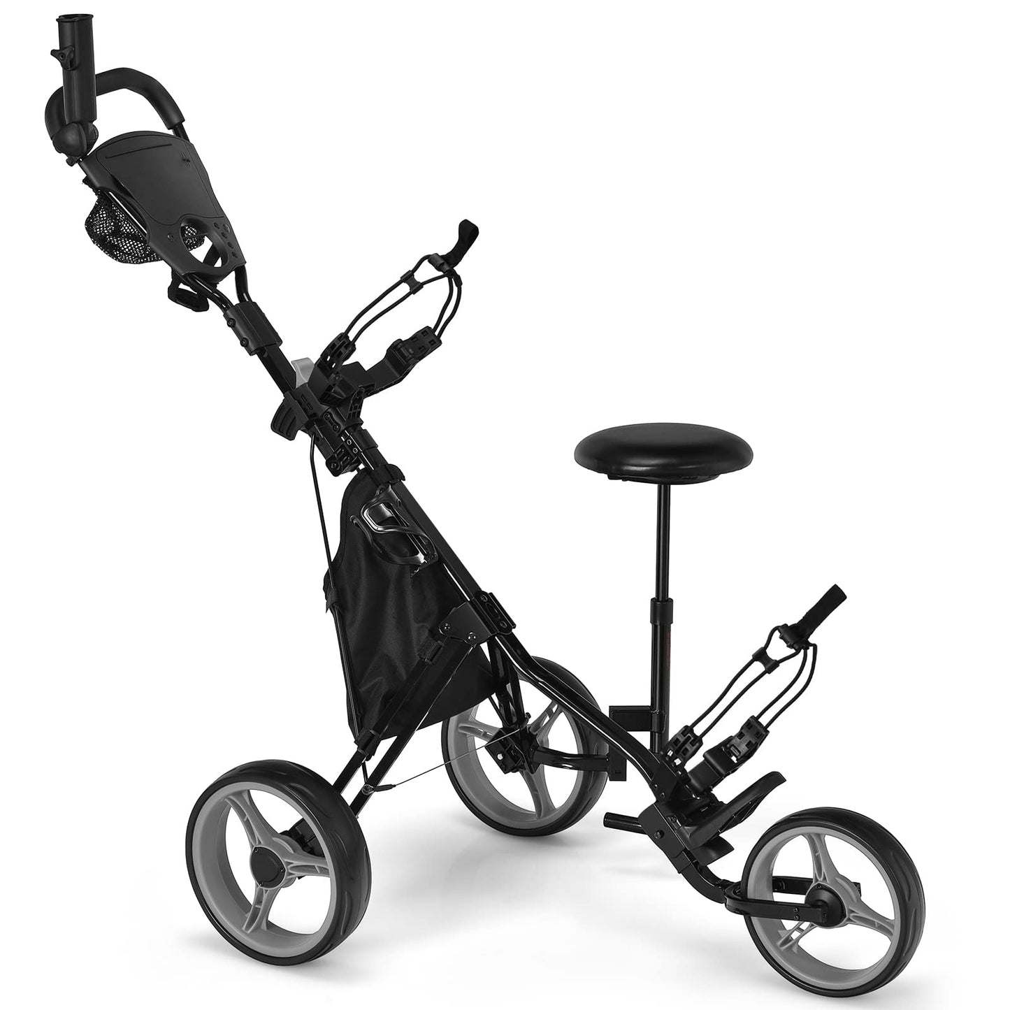 Golf Push Pull Cart, Lightweight 3 Wheels.