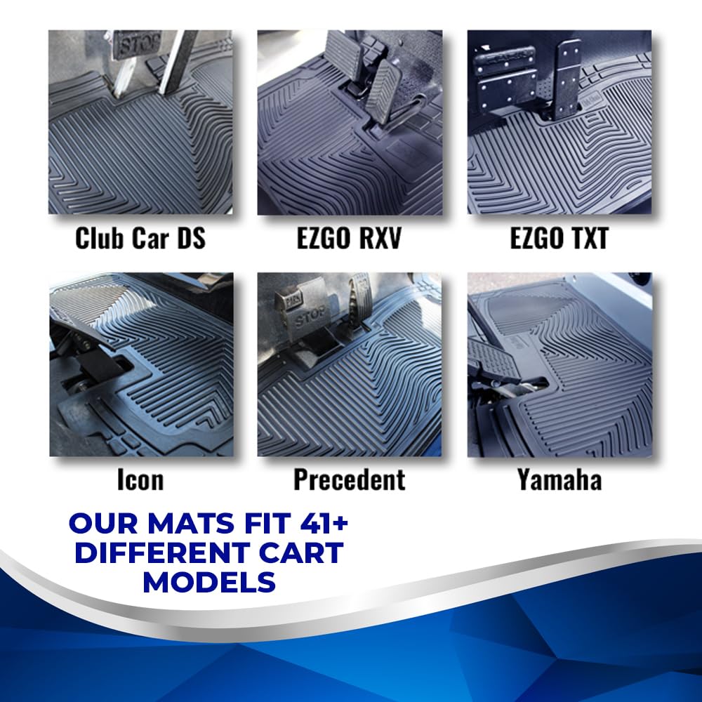 Golf Cart Floor Mat, New & Improved, 8mm Thick.