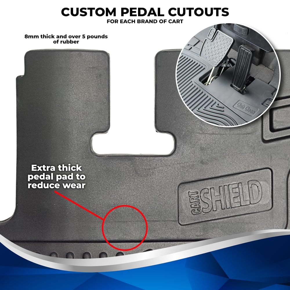 Golf Cart Floor Mat, New & Improved, 8mm Thick.