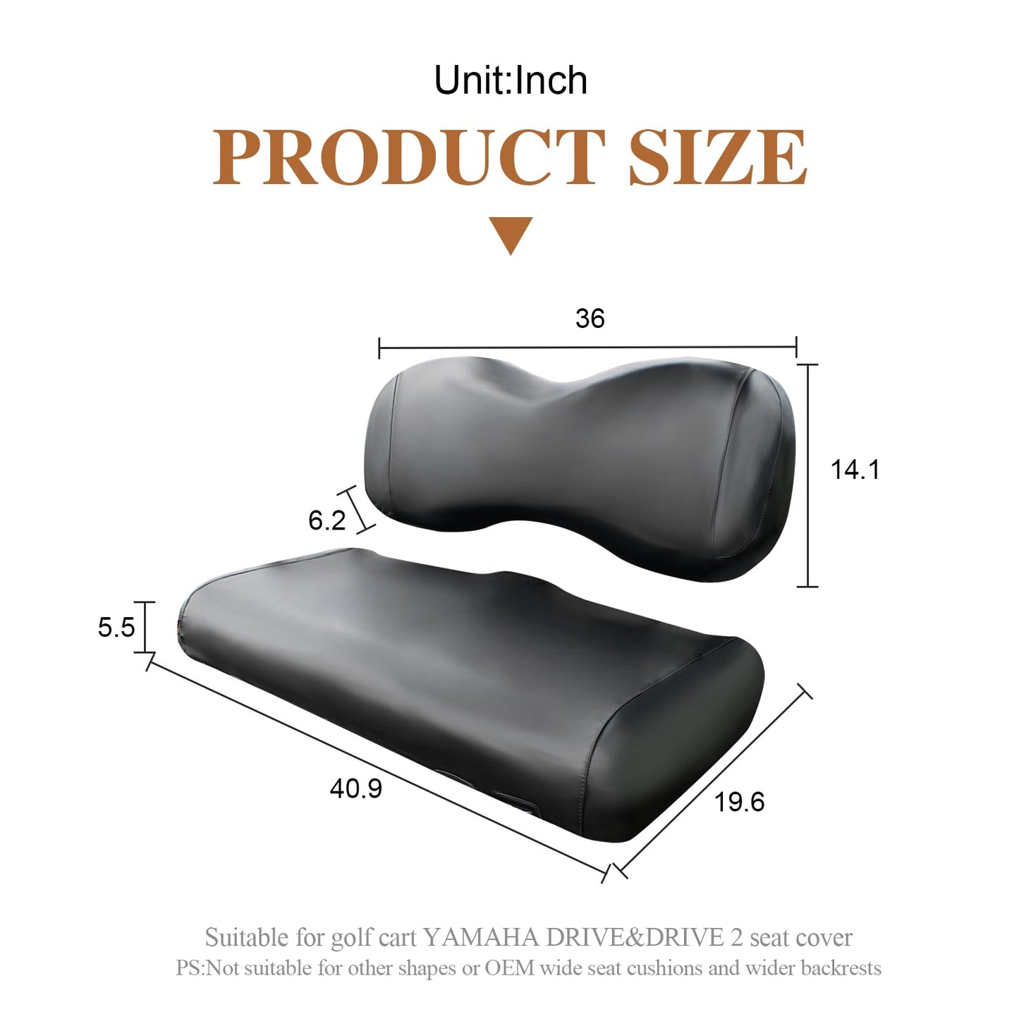 Golf Cart Front Seat Covers for Yamaha Drive/Drive 2.