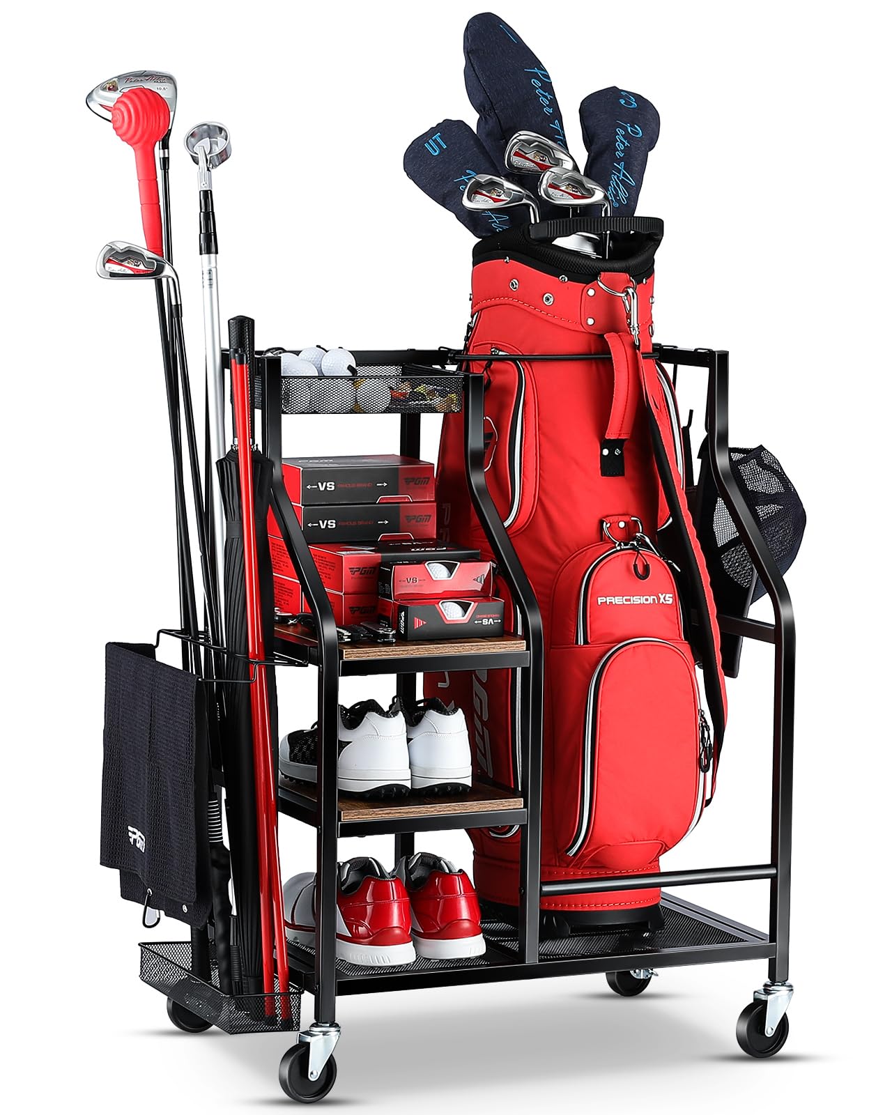 Golf Bags Storage Organizer.