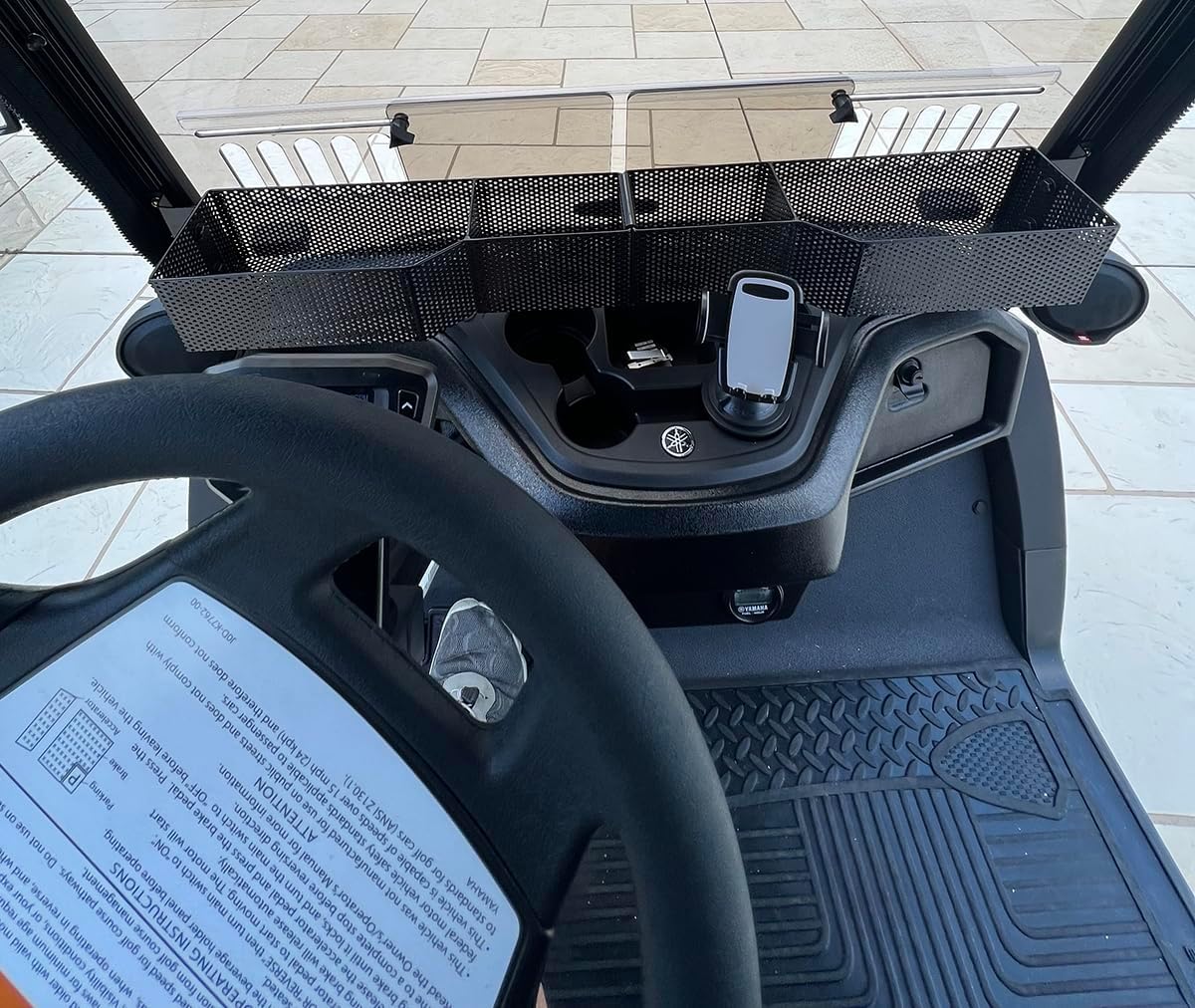 Golf Cart Yamaha Front Inner Dash Storage Basket and Rack Fits Yamaha G29 and Drive 2.