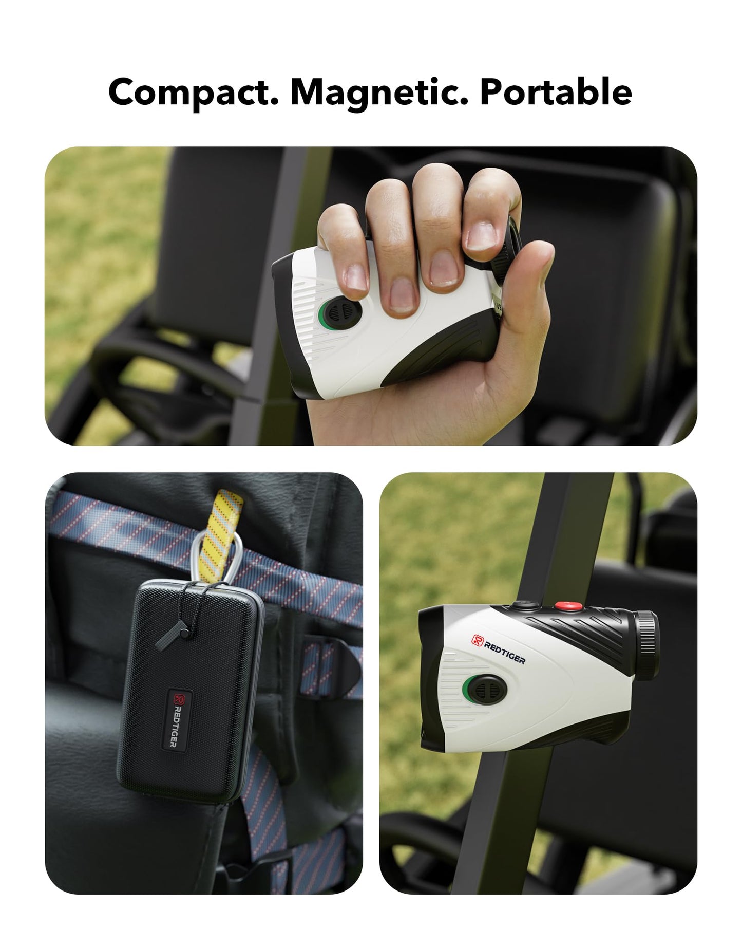 Golf Rangefinder with Slope, 1200 Yards Laser Range Finder Golfing, 7X Magnification, Flag Pole Locking Vibration, Rechargeable.