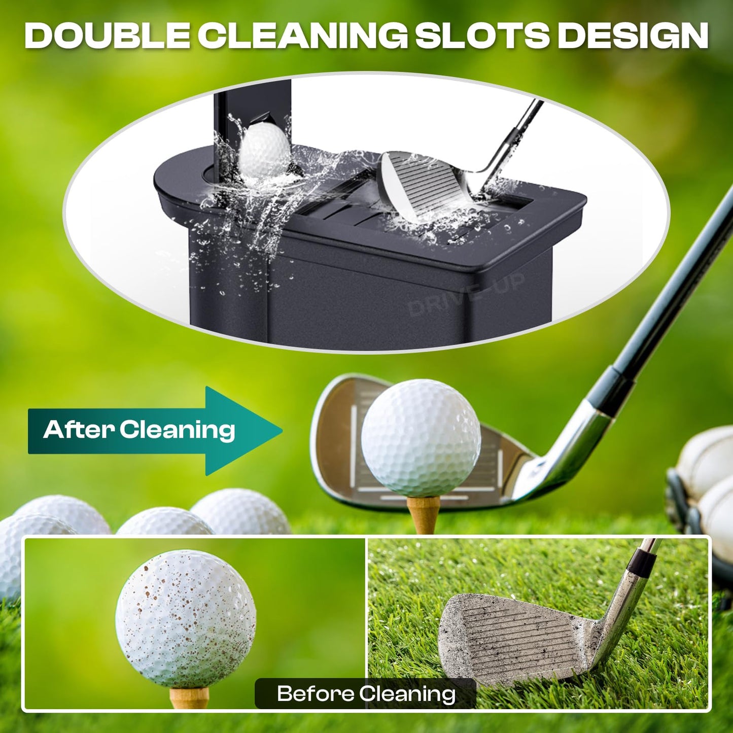 Golf Cart Ball Washer and Club Cleaner Kit.