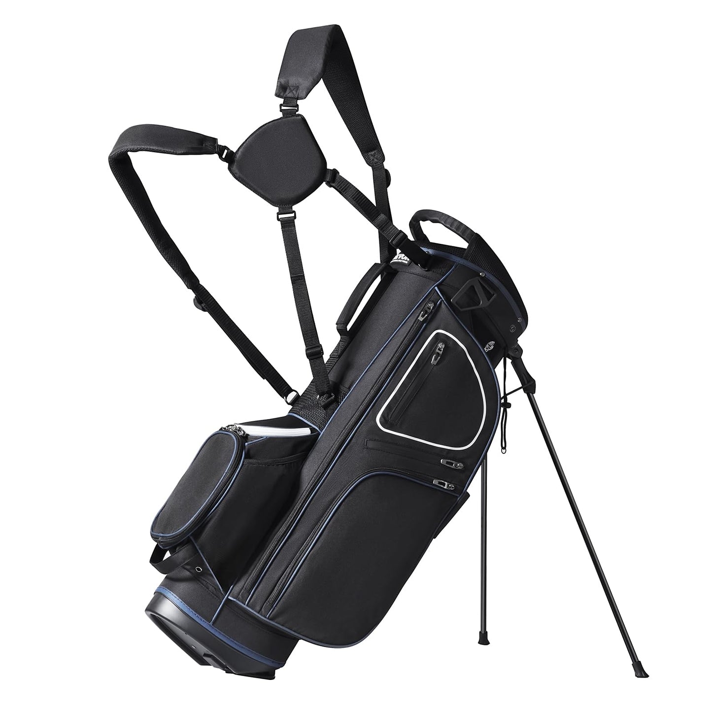 Golf Cart Bag with 14 Way Organizer Divider Top, 35” 11 Pockets Premium Cart Bag with Stand.