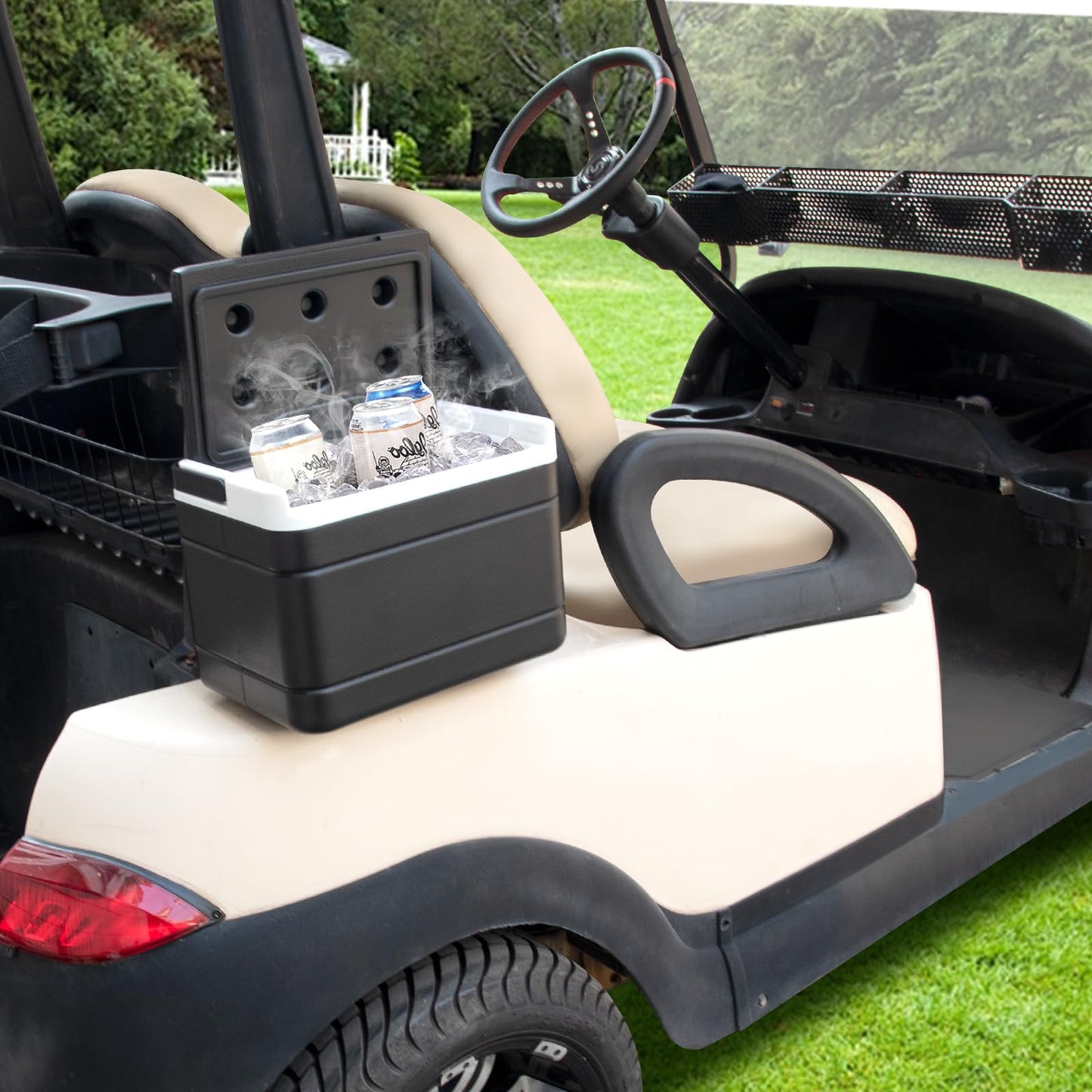 Golf Cart Cooler, Insulated with Mounting Bracket for Club Car Precedent Tempo.