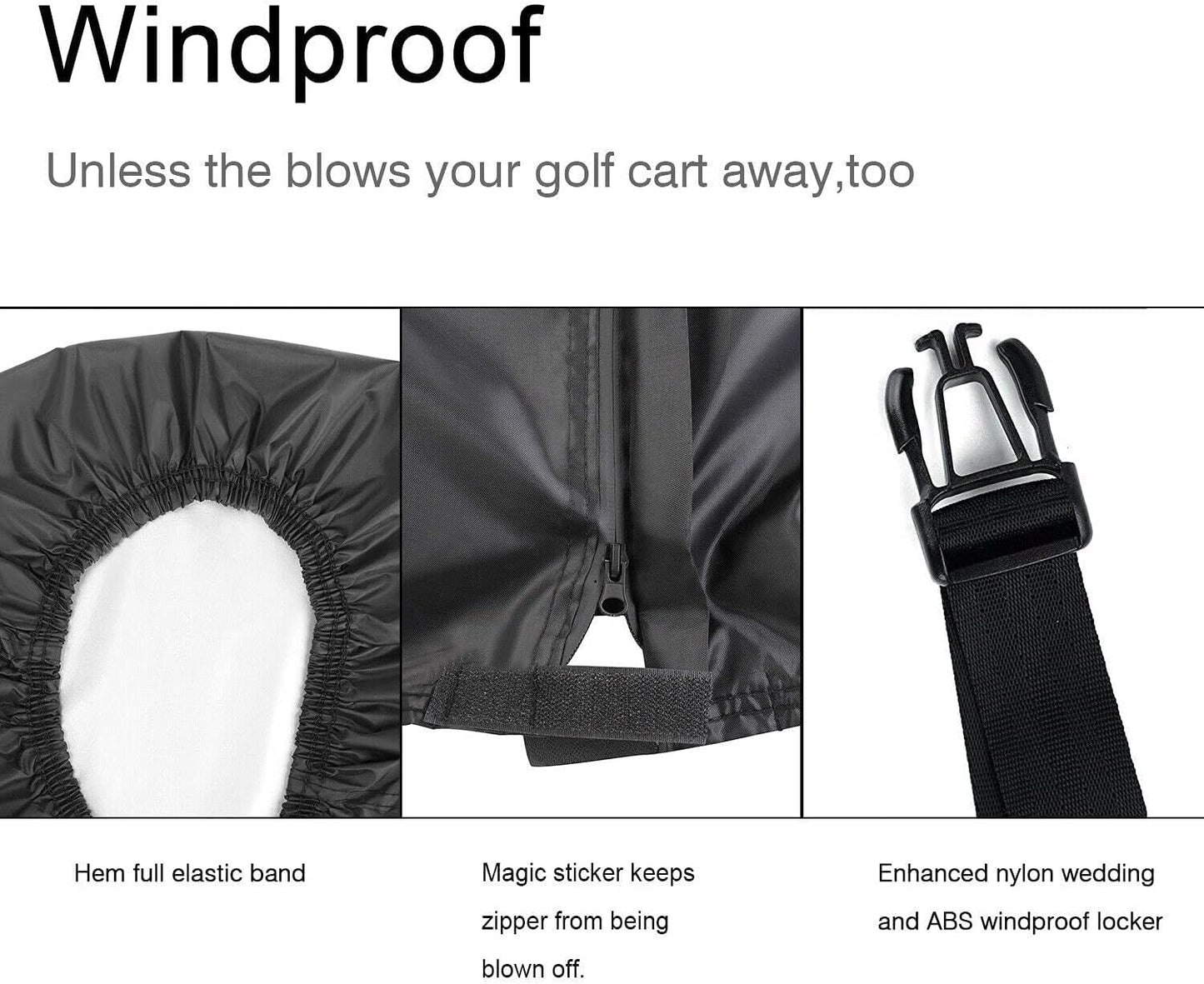 2-Passenger Waterproof Golf Buggy Cart Cover Heavy Duty Outdoor for Yamaha EZ Go 240x110x165cm
