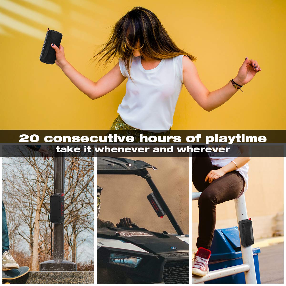 Pro Portable Magnetic Bluetooth Golf Speaker Wireless Waterproof.
