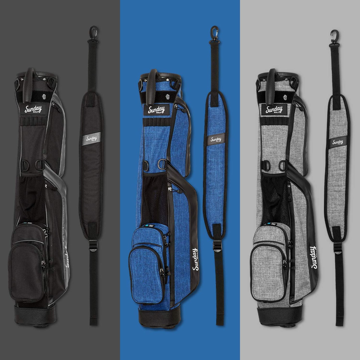 Lightweight Sunday Golf Bag with Strap and Stand – Easy to Carry.