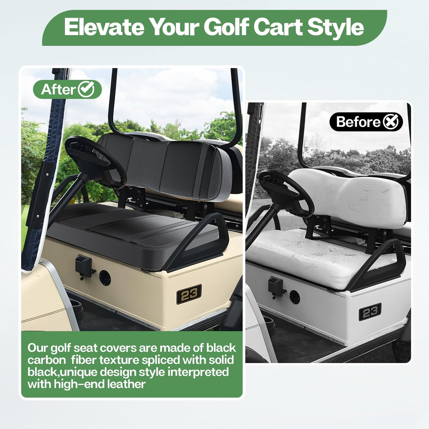 Golf Cart Seat Covers Fit for Club Car DS.