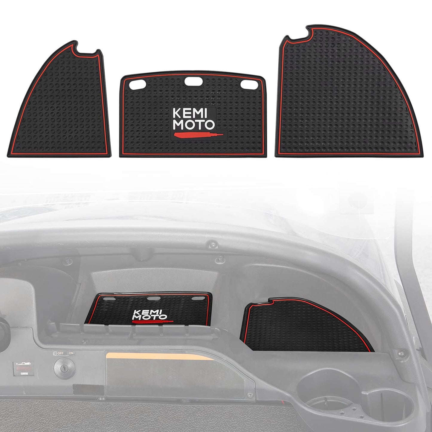 Golf Cart Dash Liner Mats Compatible with Club Car Precedent (2004-2023) and Onward&Tempo (2007-2023)