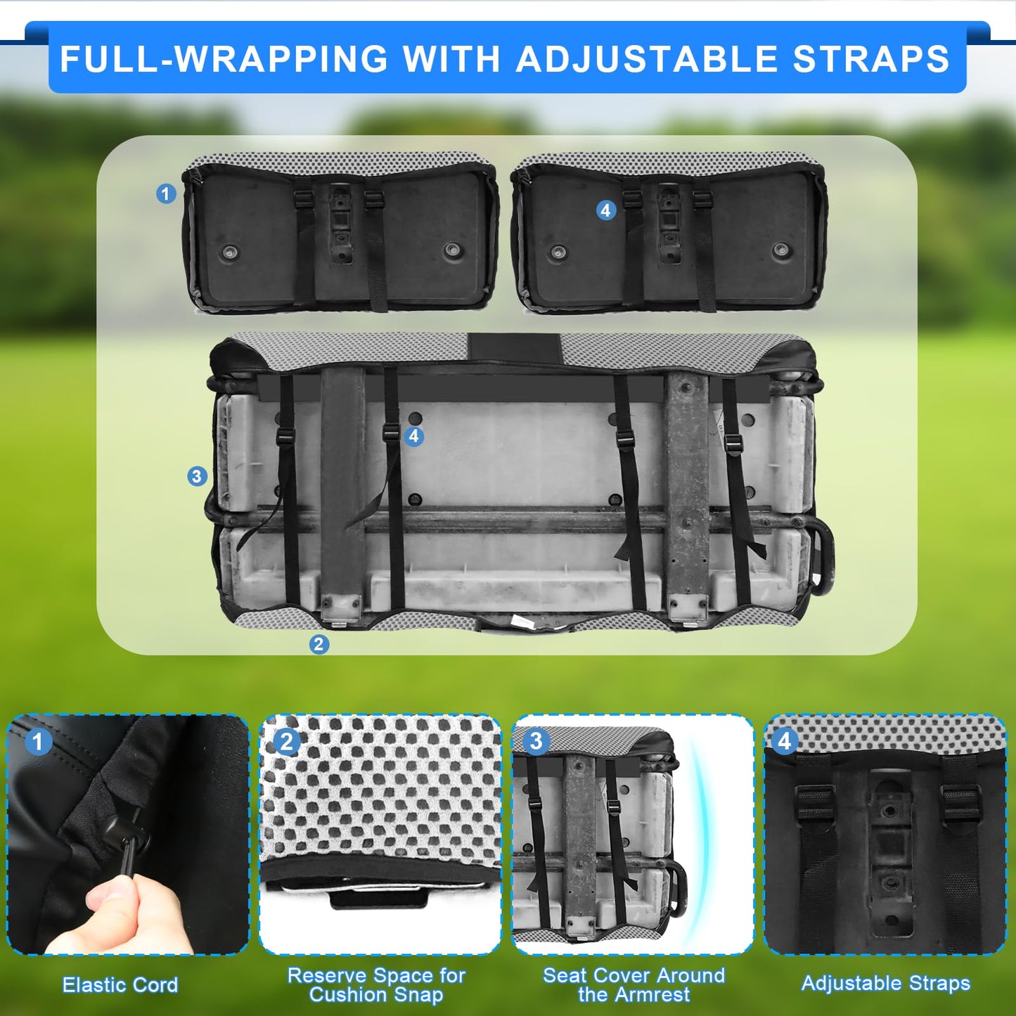 Golf Cart Seat Covers For Yamaha G2 G8 G9 G16 G19 G22.