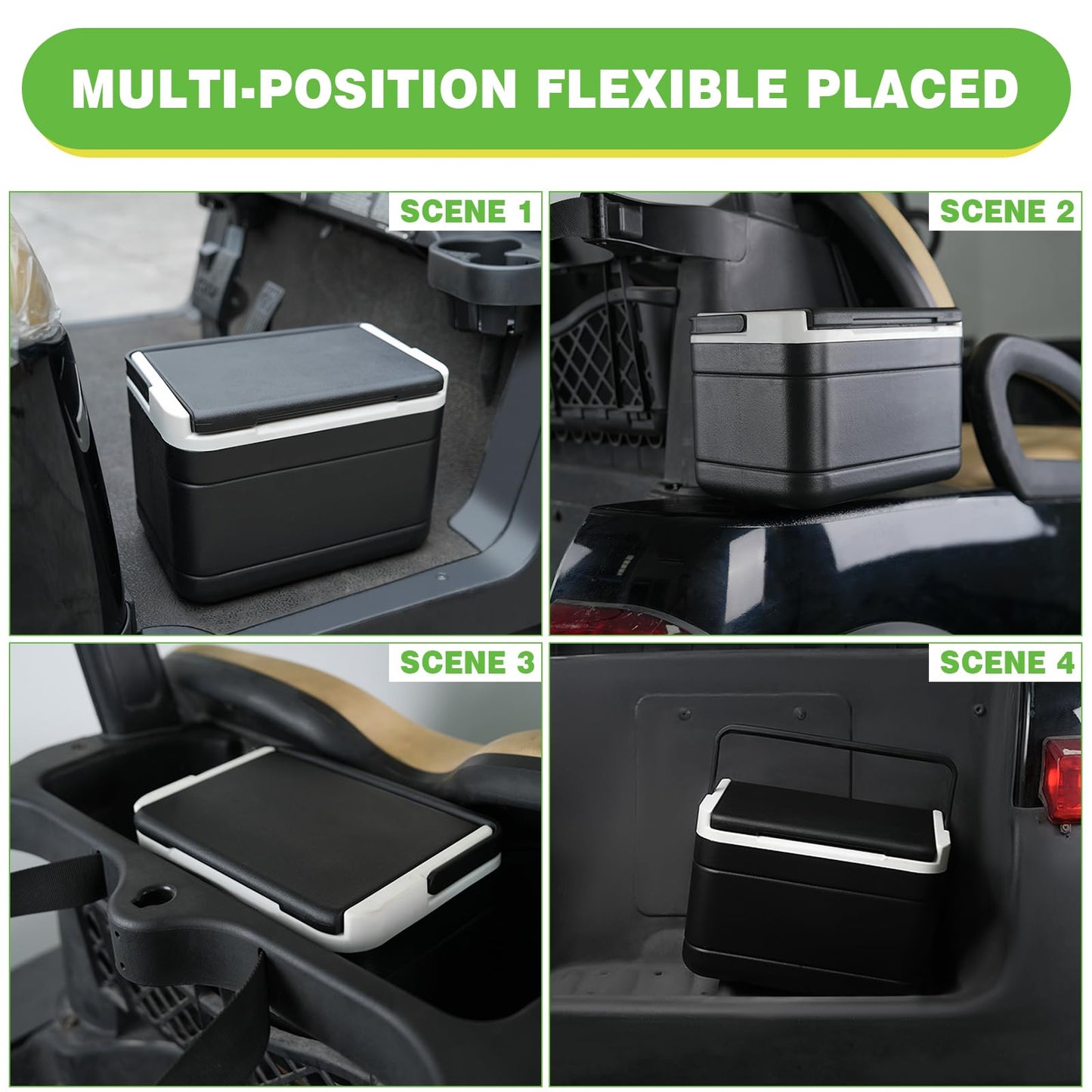 Golf Cart Cooler with Mounting Bracket for Club Car Precedent Tempo and Onward.