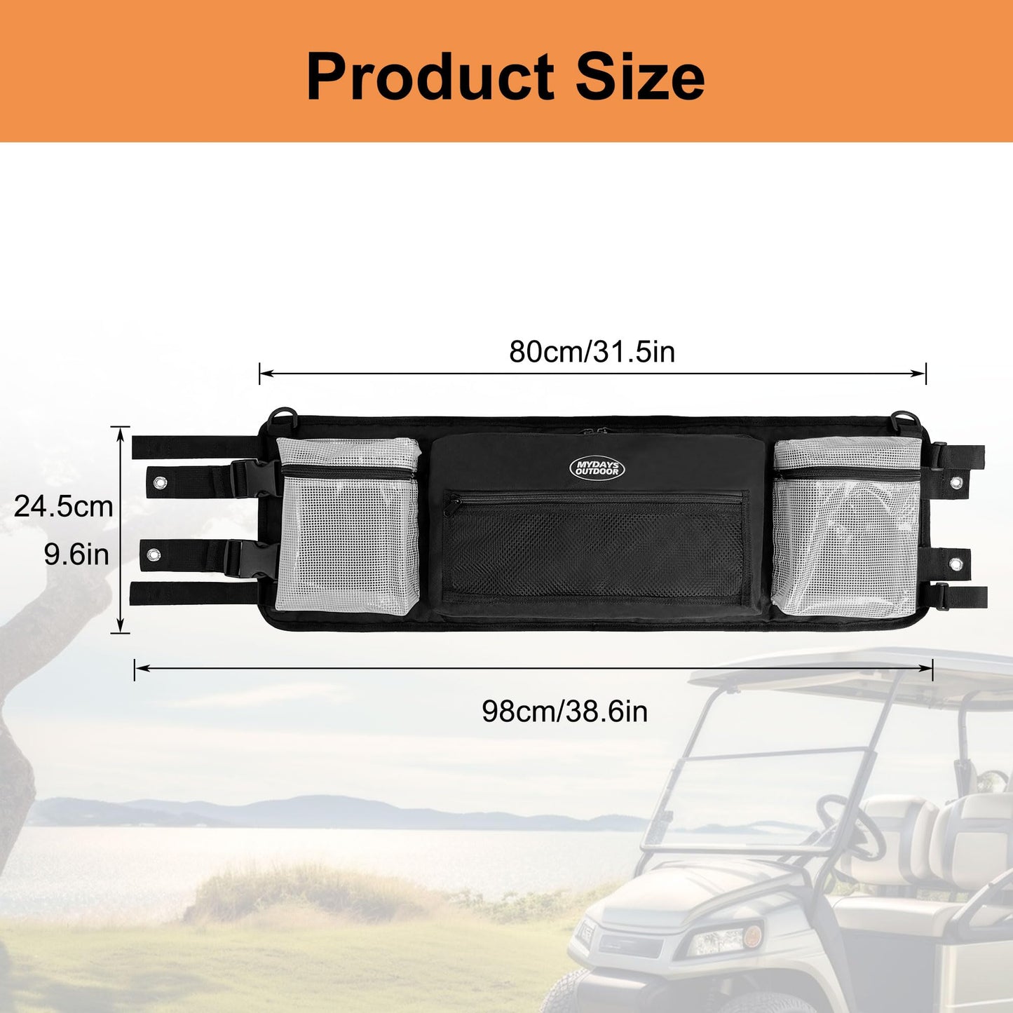 Golf Cart Ceiling Storage Bag to suit Club Car Precedent and Tempo.