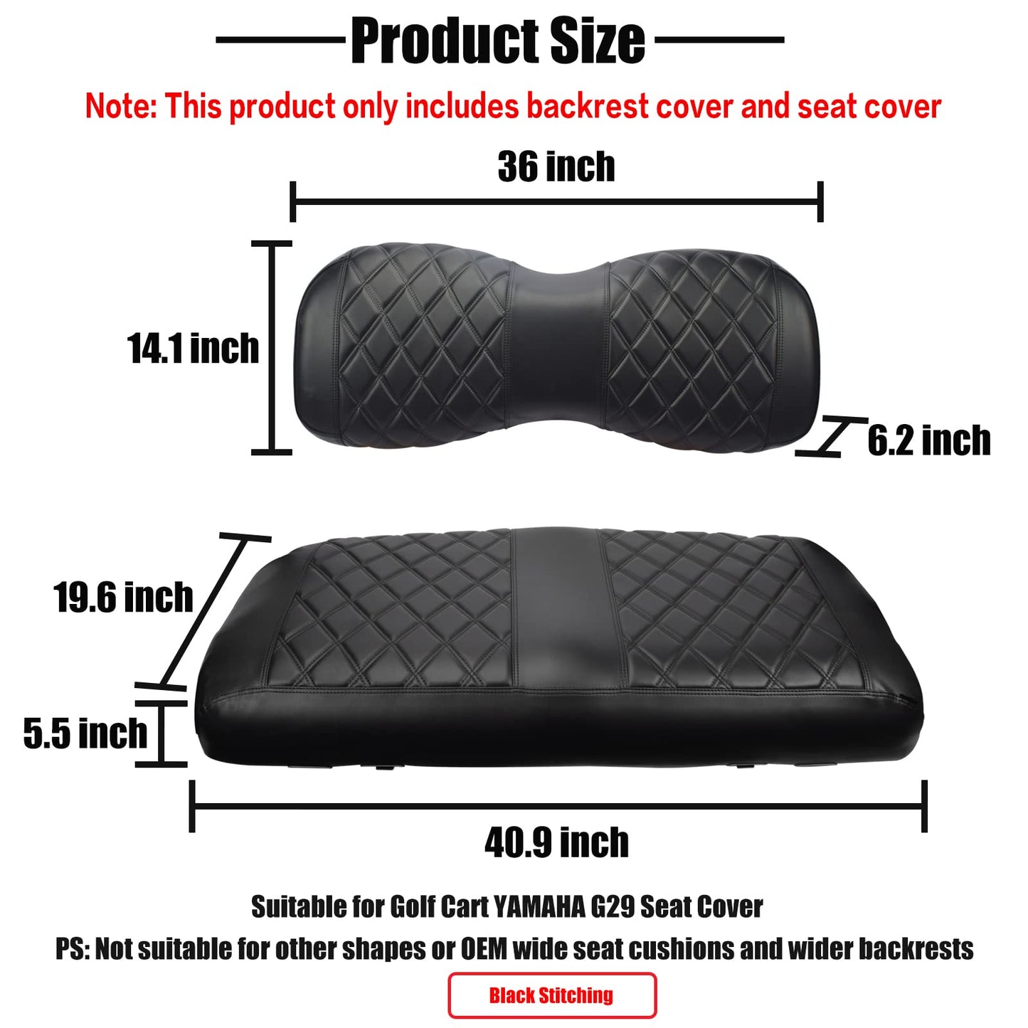 Golf Cart YD Diamond Seat Cover for Yamaha Drive/Drive 2.
