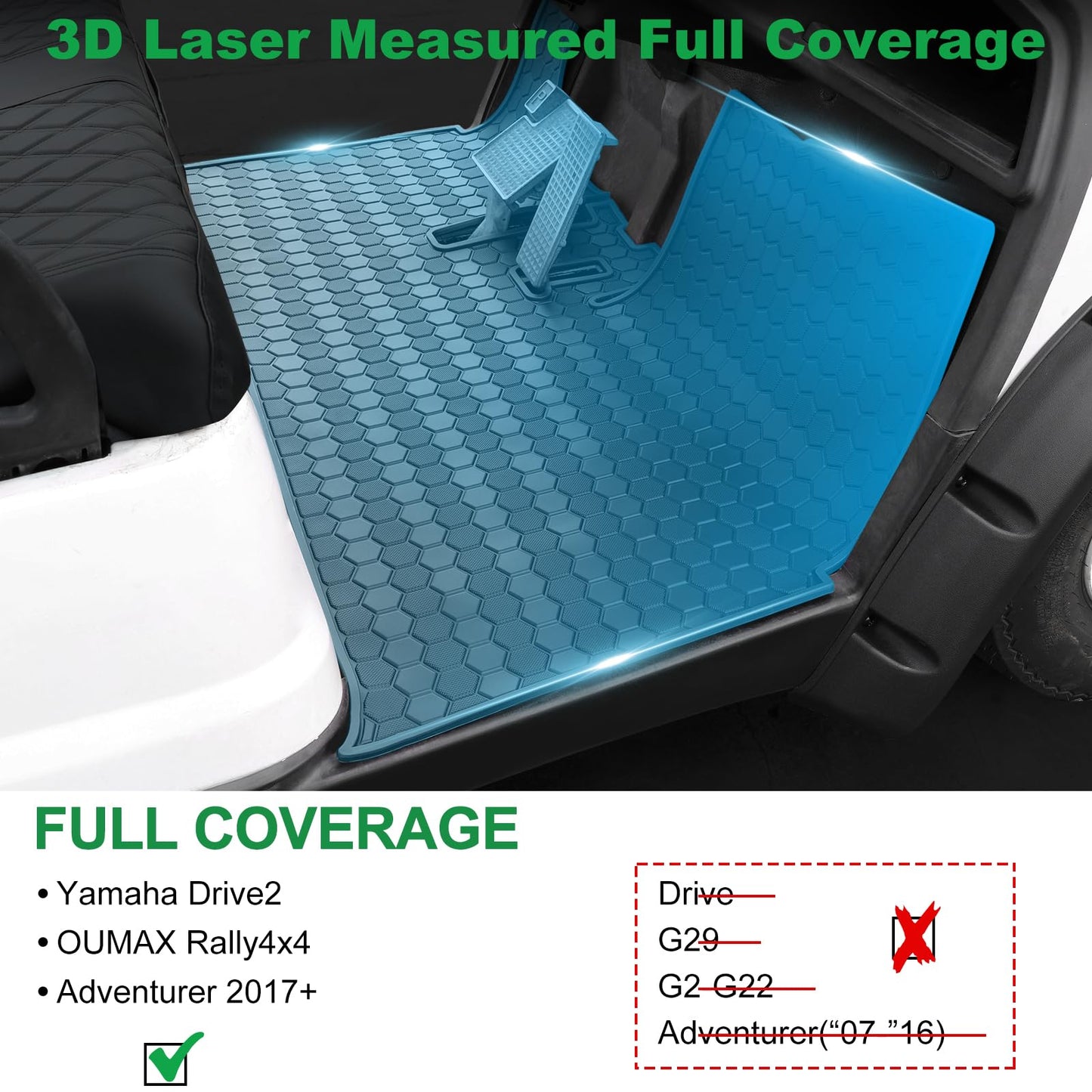 Yamaha Drive2 Golf Cart Floor Mat.