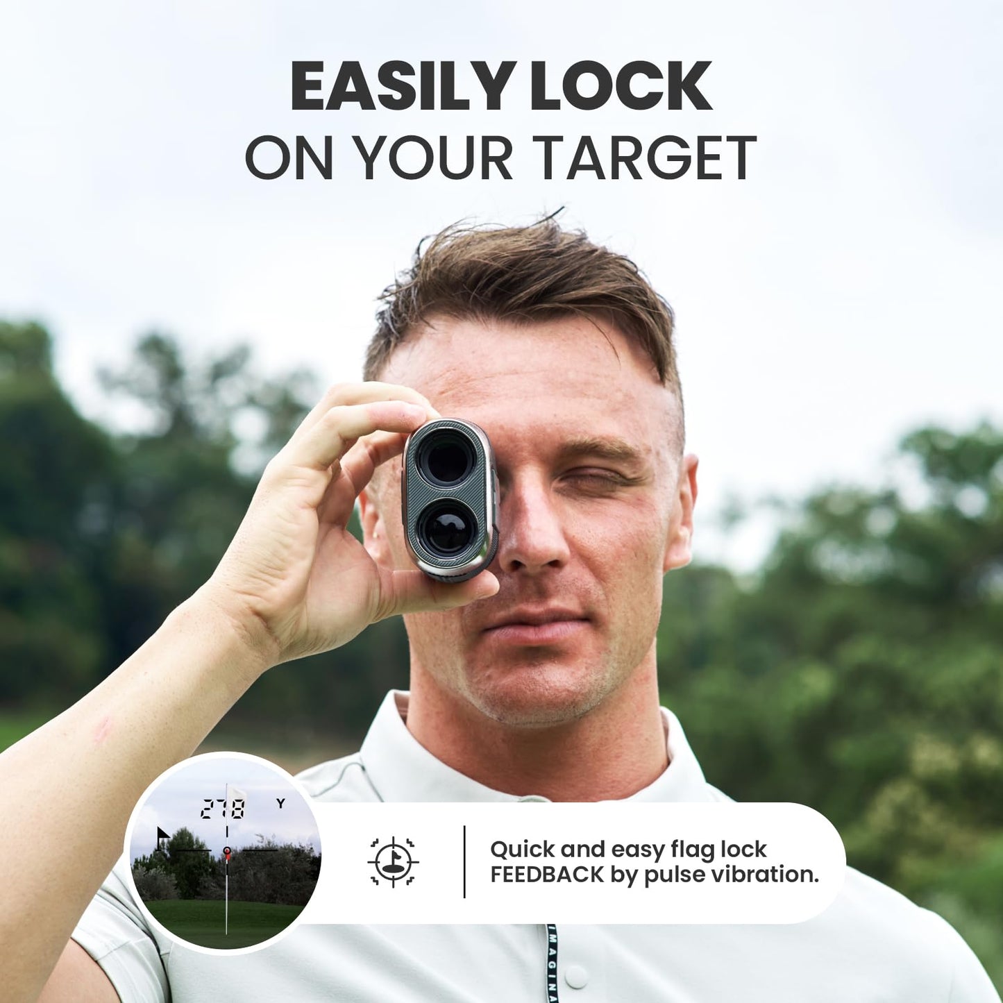 Golf RangeFinder with Slope On/Off Switch, Magnetic Range Finder Golf 1100Yds Flag Lock.
