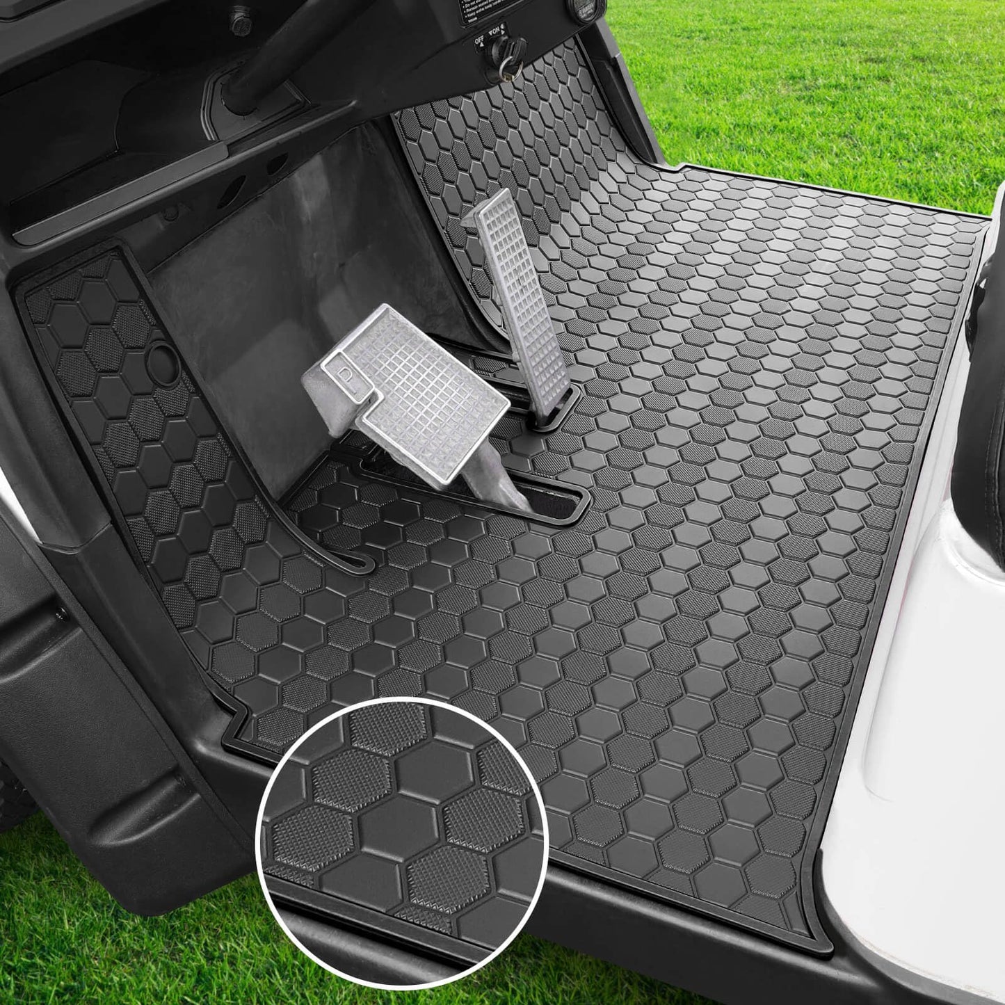Yamaha Drive2 Golf Cart Full Coverage Floor Liner Mat, Only Fits Yamaha Drive2.