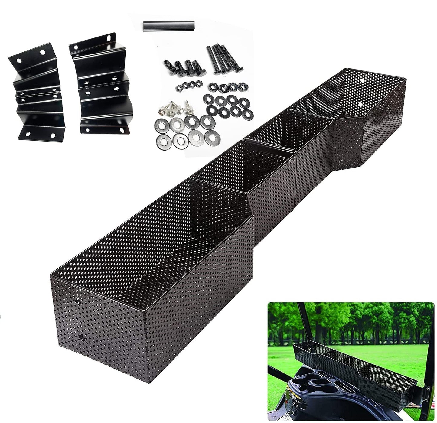 Golf Cart Yamaha Front Inner Dash Storage Basket and Rack Fits Yamaha G29 and Drive 2.