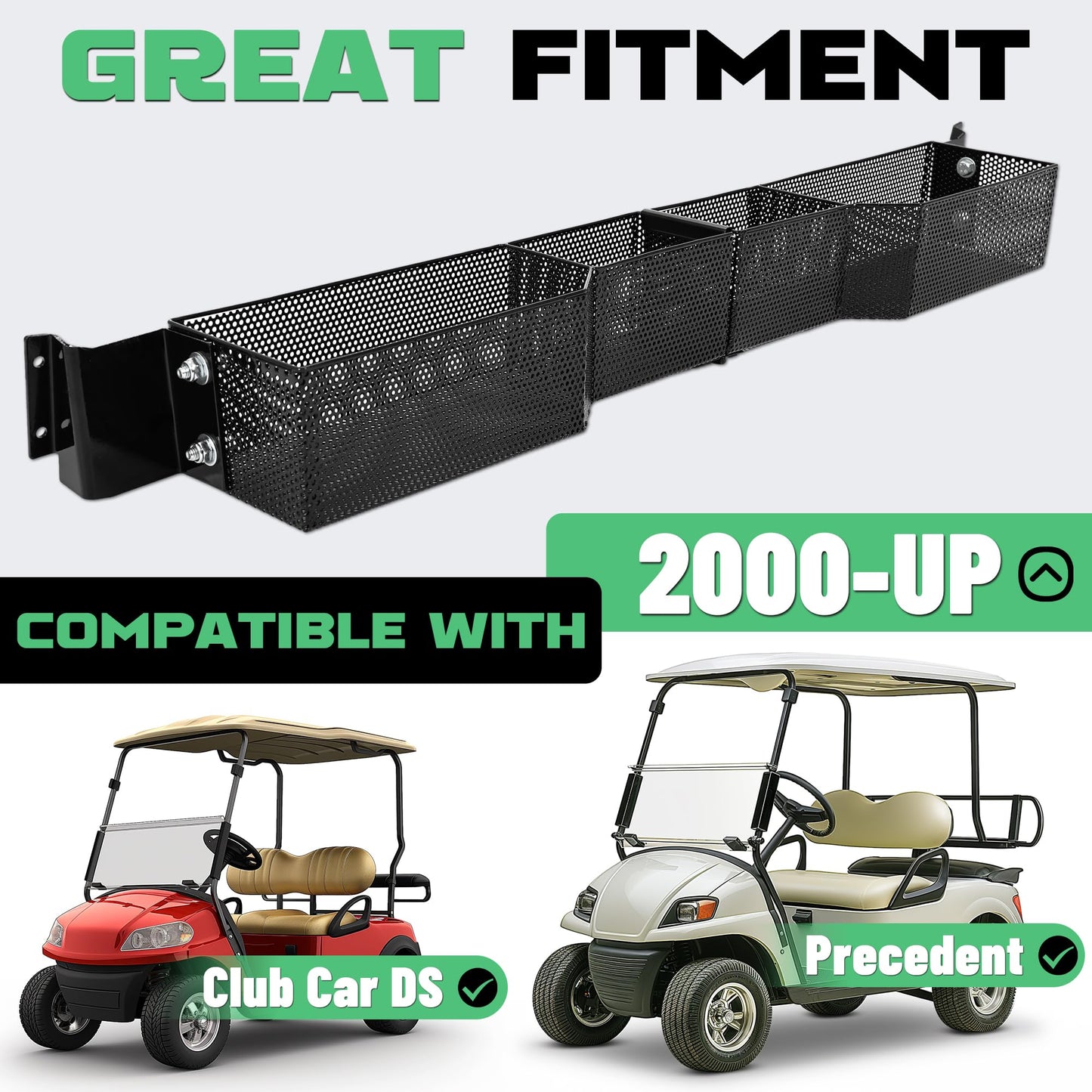 Front Inner Basket Compatible with 2000-Up Club Car DS & Precedent Golf Cart.