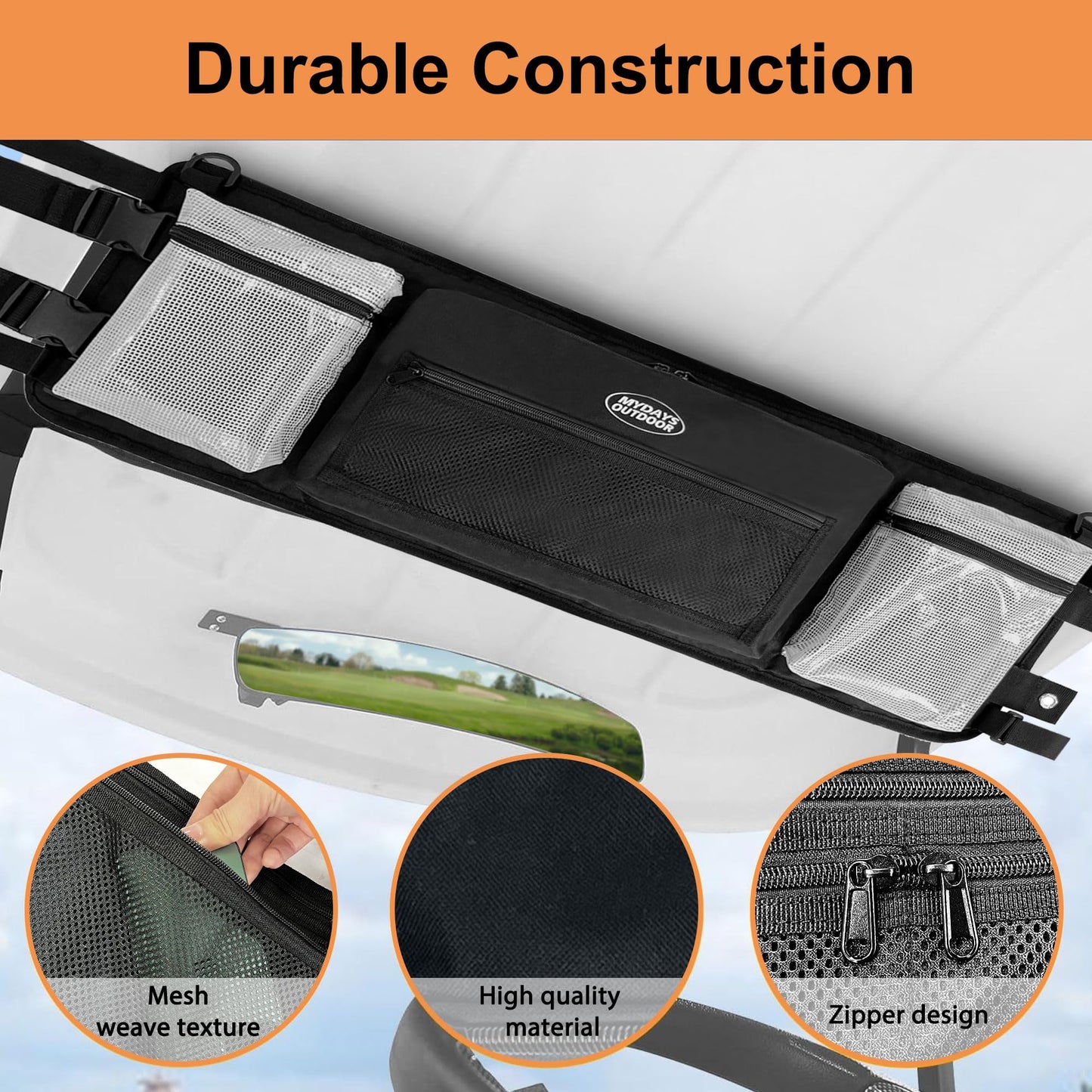 Golf Cart Ceiling Storage Bag to suit Club Car Precedent and Tempo.