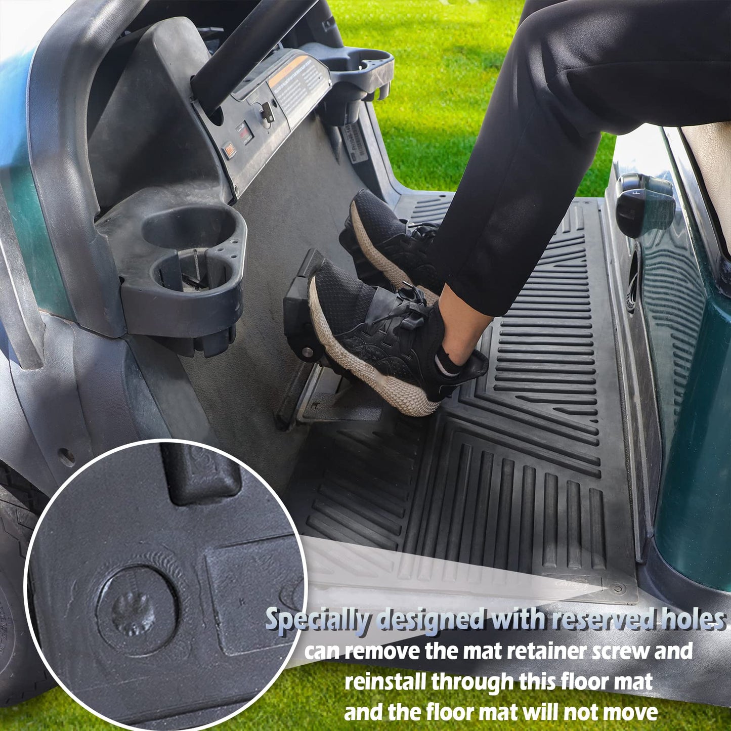 Golf Cart Floor Mat. Fit Club Car Precedent.