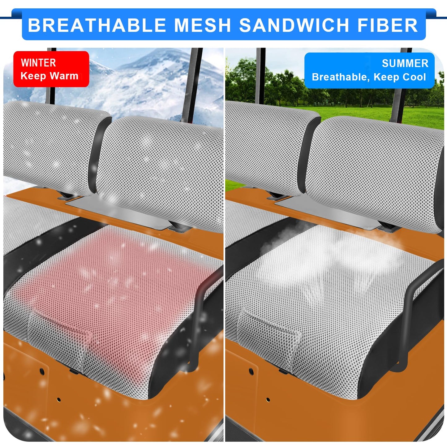Golf Cart Seat Covers For Yamaha G2 G8 G9 G16 G19 G22.