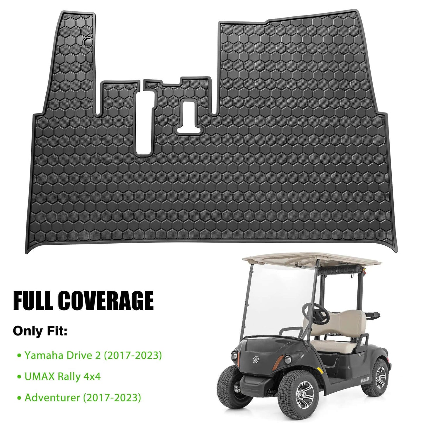 Yamaha Drive2 Golf Cart Full Coverage Floor Liner Mat, Only Fits Yamaha Drive2.
