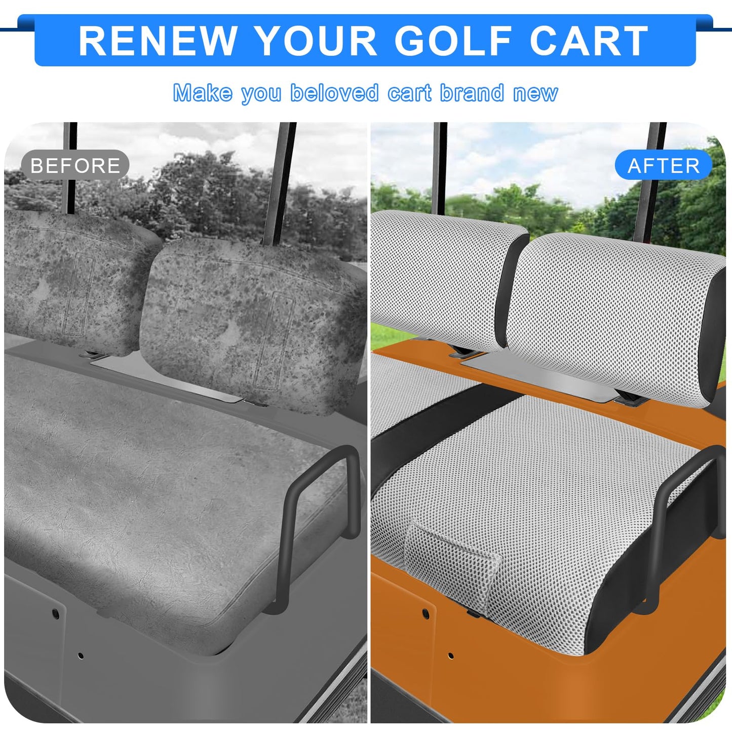 Golf Cart Seat Covers For Yamaha G2 G8 G9 G16 G19 G22.