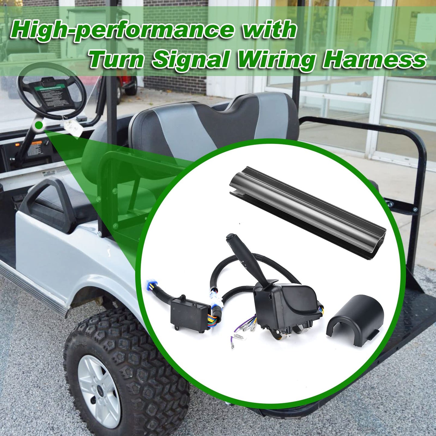 LED Headlight Tail Light Kit Compatible with EZGO TXT Golf Carts 1996-2013 12V.