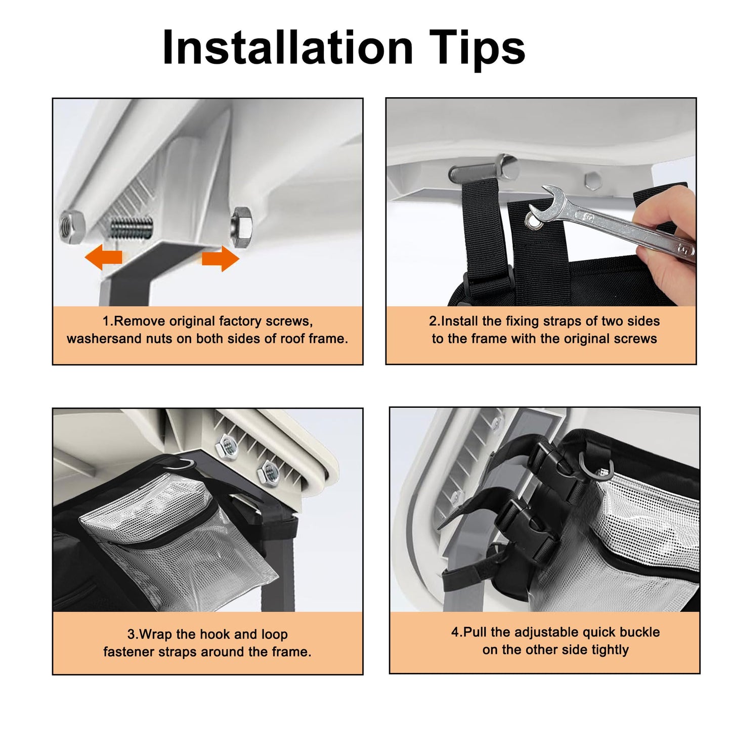 Golf Cart Ceiling Storage Bag to suit Club Car Precedent and Tempo.