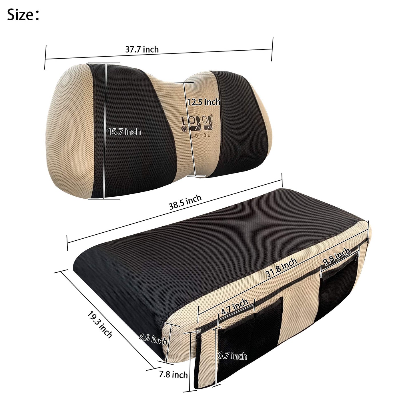 Seat Cover Fits Yamaha G29 Drive 2007-2016 and 2017+ Drive 2 Club Car Precedent DS.