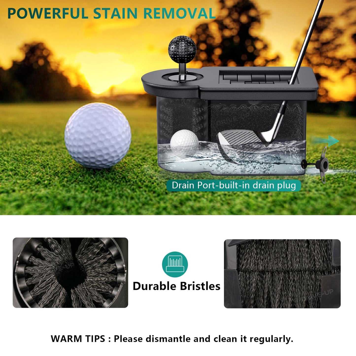 Golf Cart Ball Washer and Club Cleaner Kit.