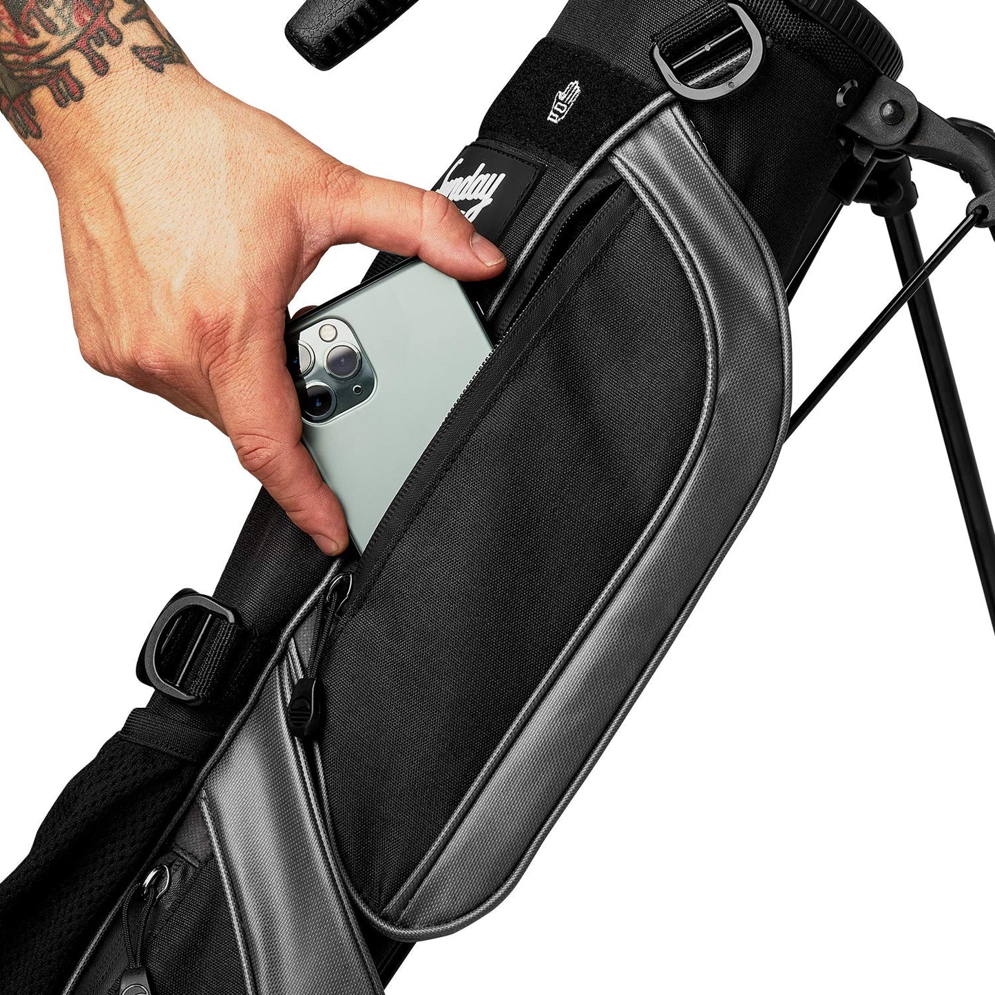 Lightweight Sunday Golf Bag with Strap and Stand – Easy to Carry.