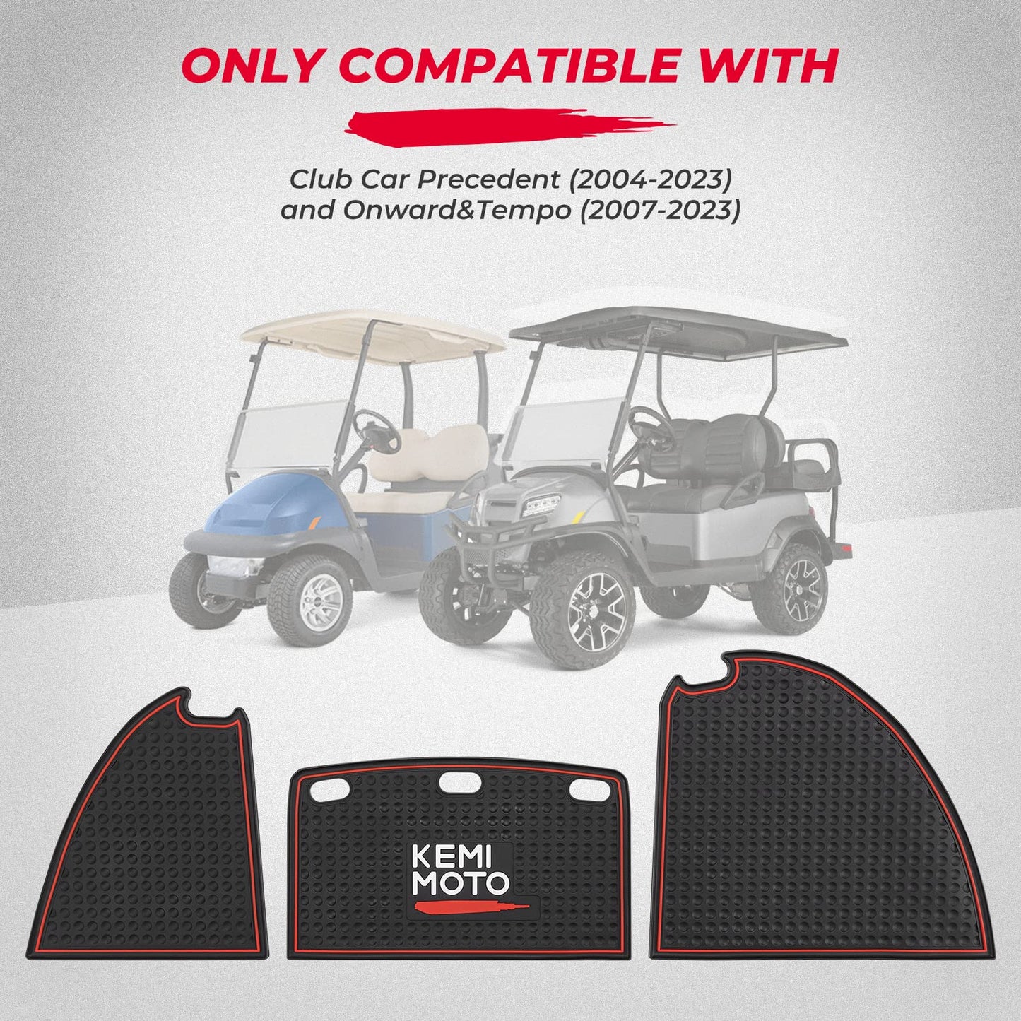 Golf Cart Dash Liner Mats Compatible with Club Car Precedent (2004-2023) and Onward&Tempo (2007-2023)