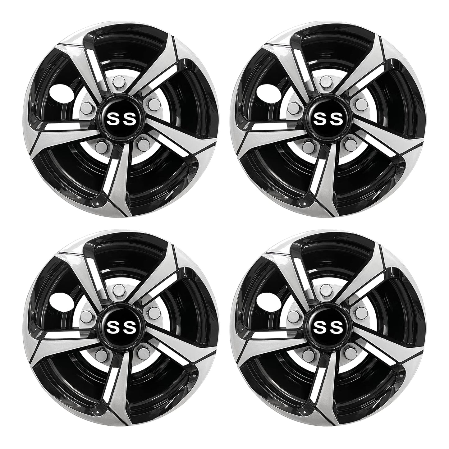 Golf Cart SS Wheel Covers Hub Caps for EZGO, Club Car,Yamaha 8 Inch Hubcaps.