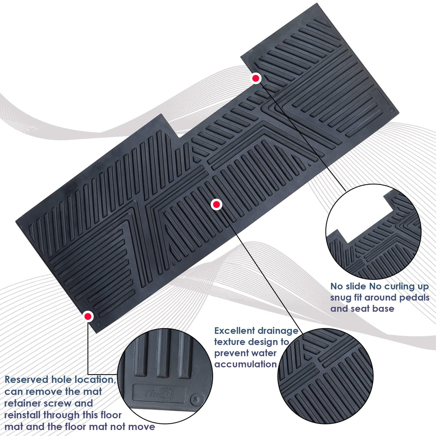 Golf Cart Floor Mat. Fit Club Car Precedent.