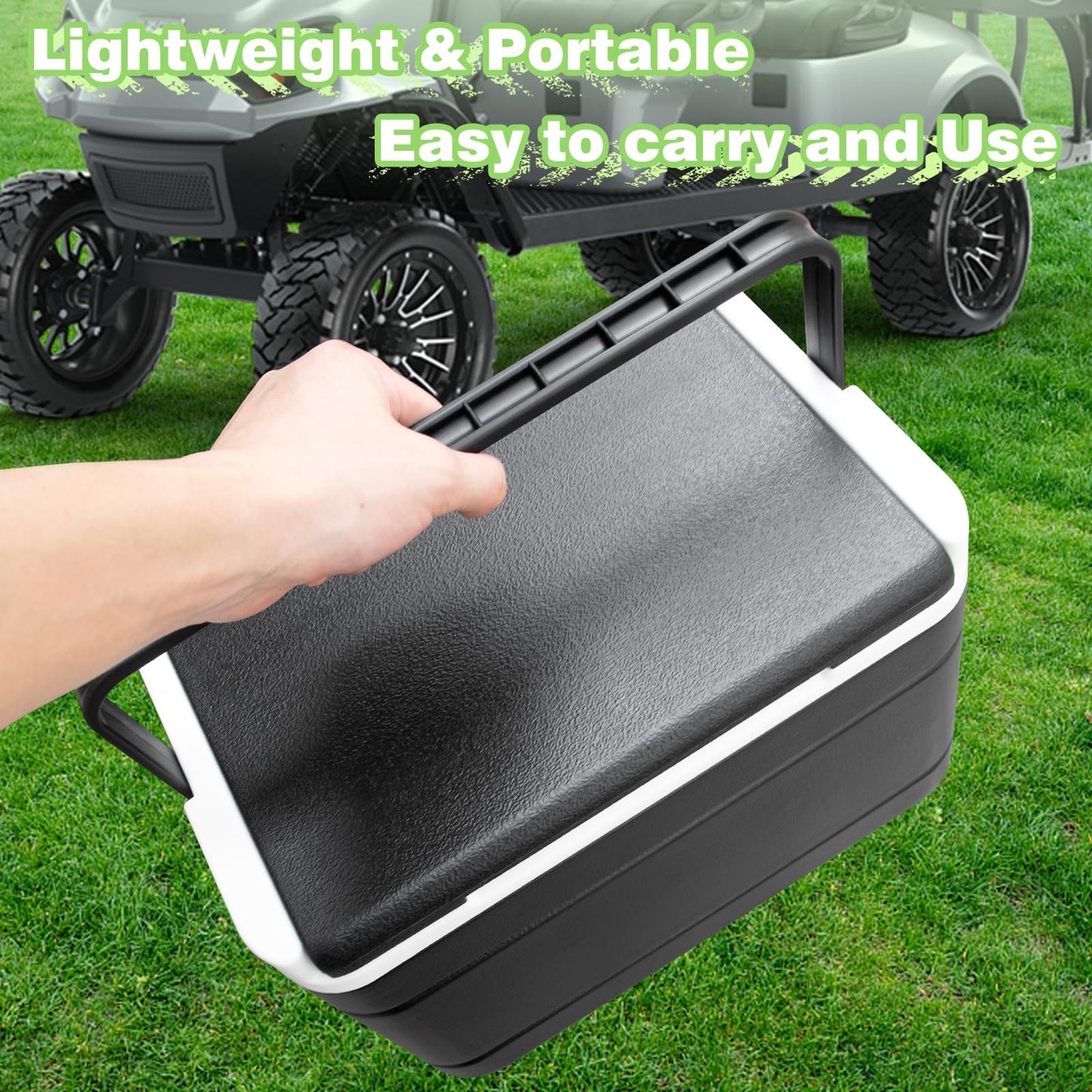 Golf Cart Cooler, Insulated with Mounting Bracket for Club Car Precedent Tempo.