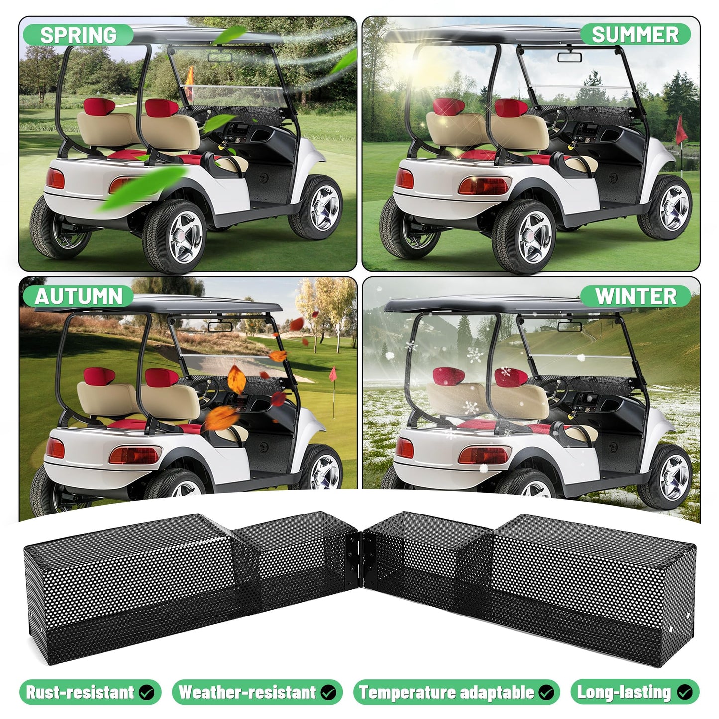 Front Inner Basket Compatible with 2000-Up Club Car DS & Precedent Golf Cart.