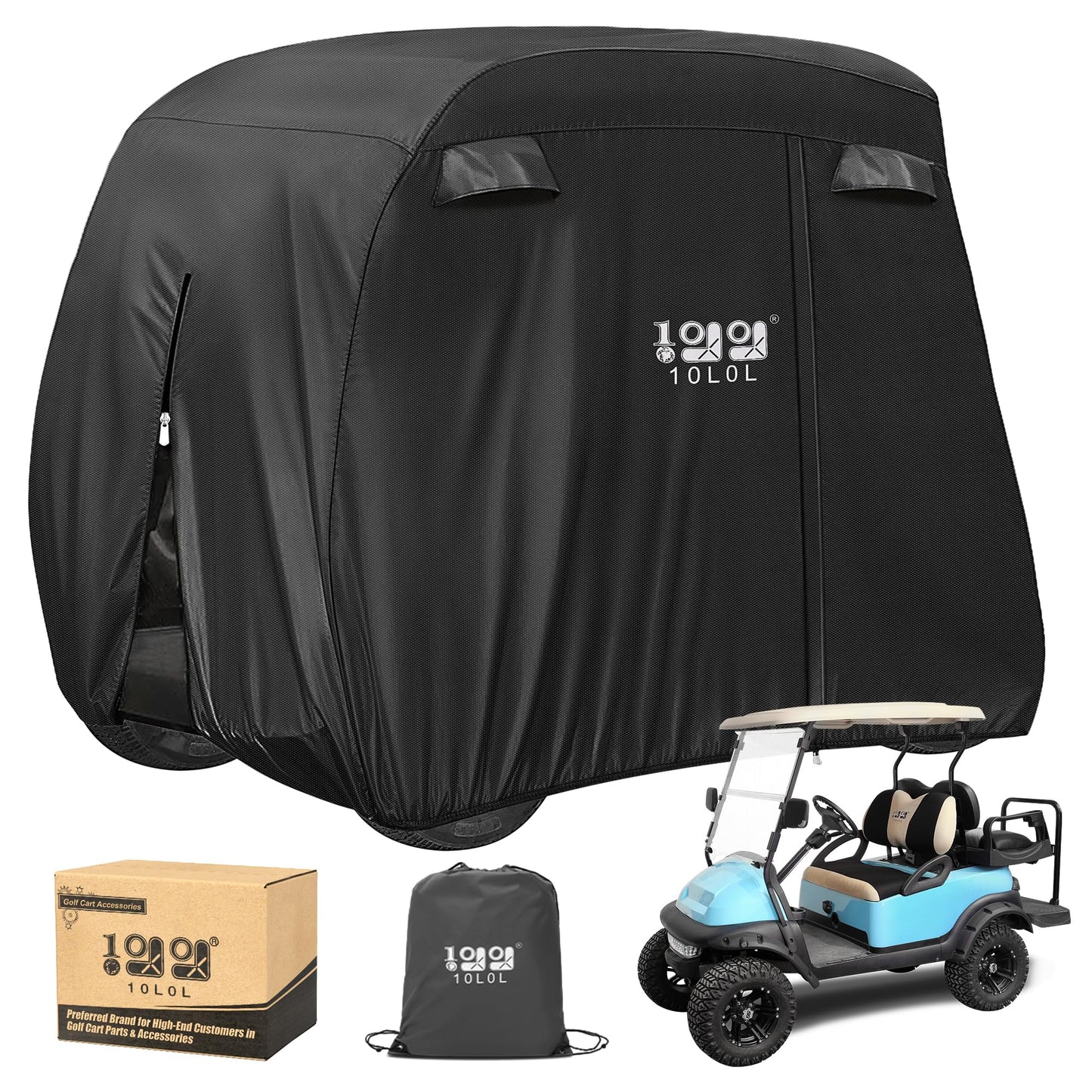 4 Passenger Golf Cart Cover Fits EZGO, Club Car and Yamaha.