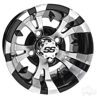 RX168, Machined Gloss Black, 10x7 ET-15