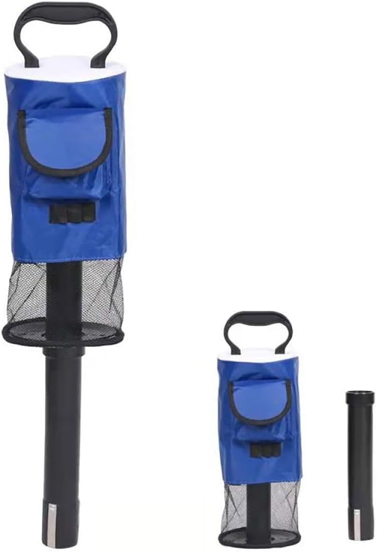 Golf Ball Retriever Bag with Detachable Tube, Convenient Storage for 70 Balls.