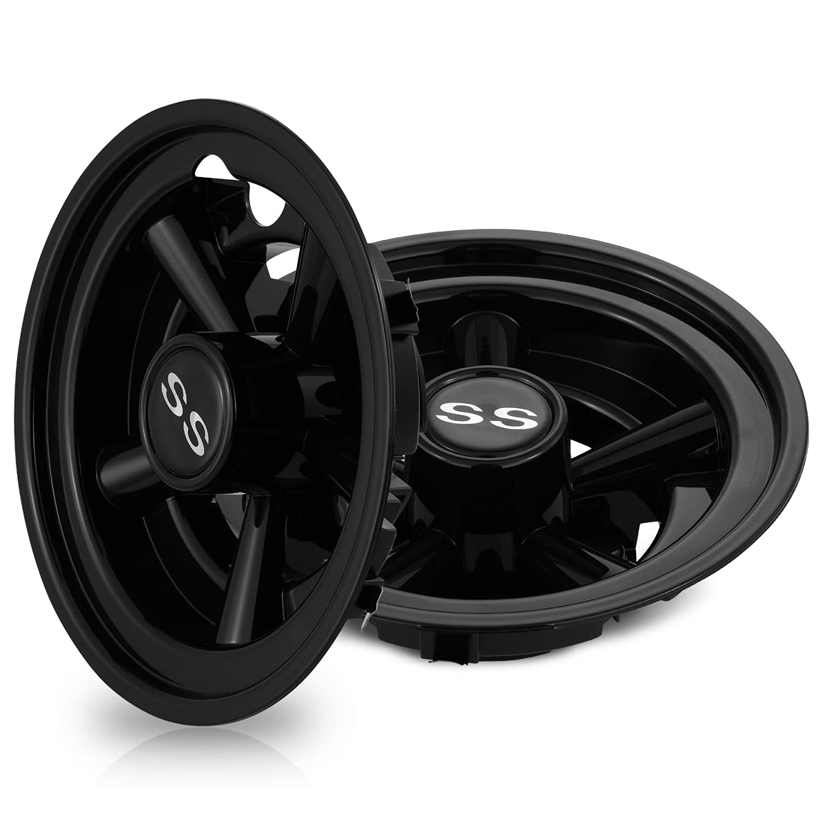 Hub Caps for Yamaha/Club CAR/EZ-GO Par Car 8" (Set of 4) (Black)