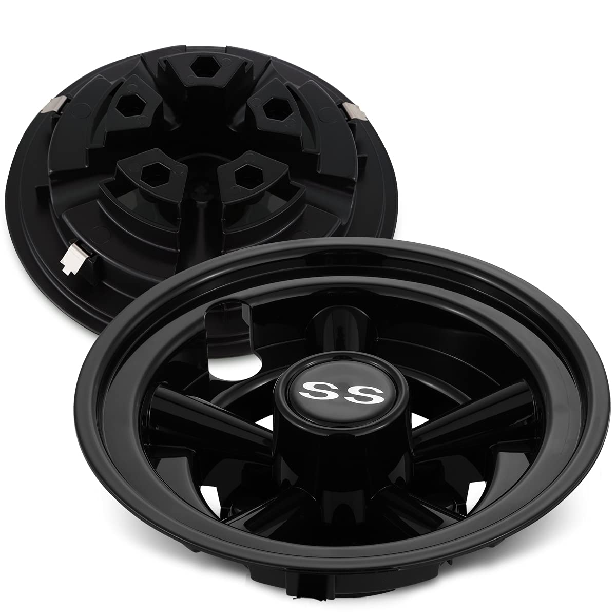 Hub Caps for Yamaha/Club CAR/EZ-GO Par Car 8" (Set of 4) (Black)
