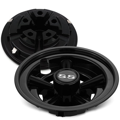 Hub Caps for Yamaha/Club CAR/EZ-GO Par Car 8" (Set of 4) (Black)